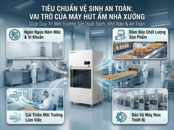 Tiêu Chuẩn Vệ Sinh An Toàn: Vai Trò Của Máy Hút Ẩm Nhà Xưởng