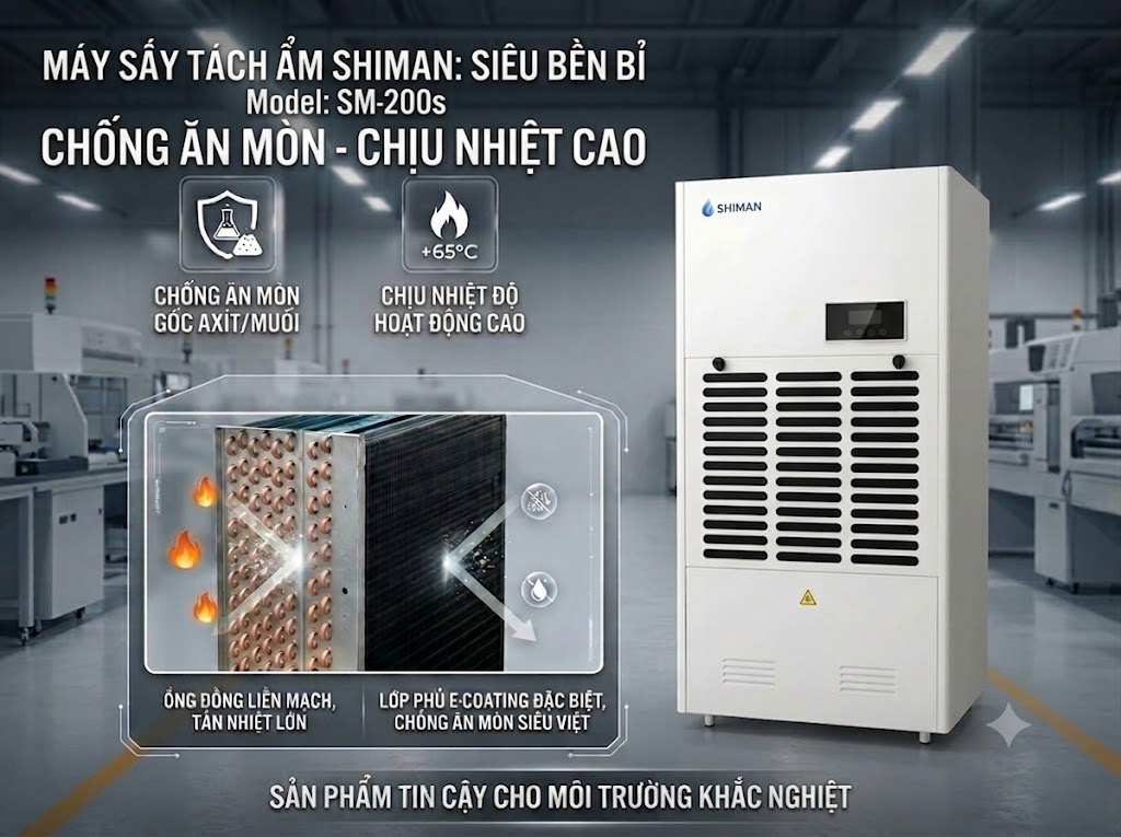 Máy Sấy Tách Ẩm Shiman SM-200S